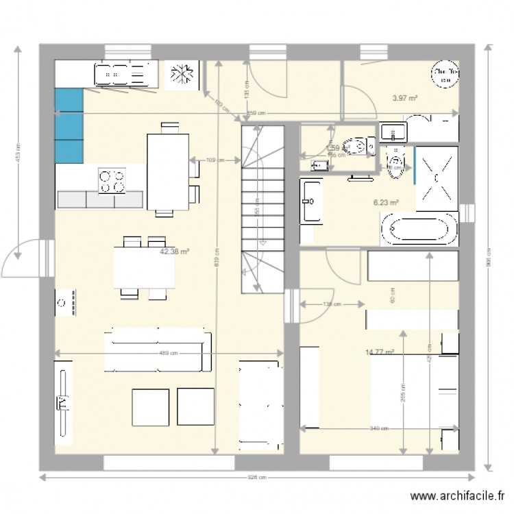 Rdc suite parentale. Plan de 0 pièce et 0 m2