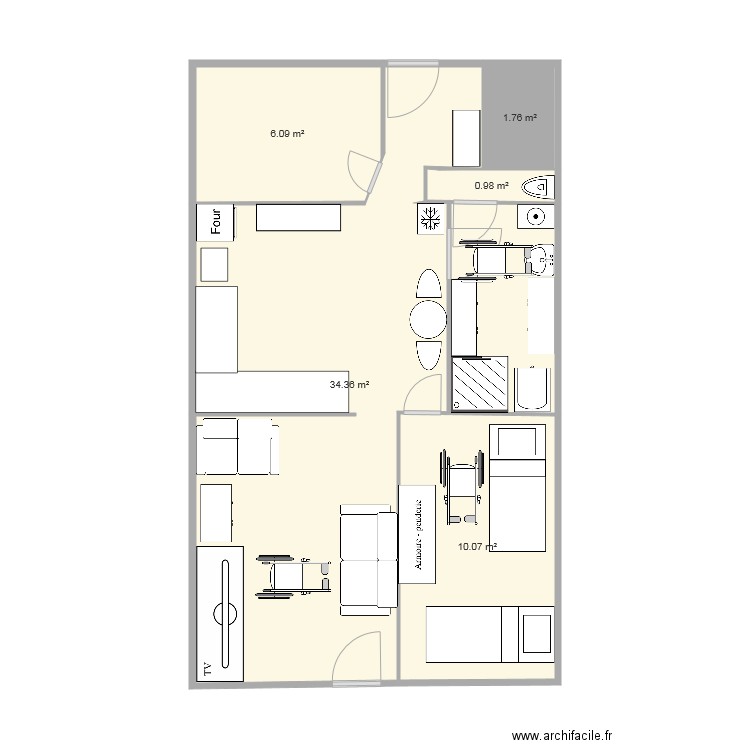 M Beaurin. Plan de 0 pièce et 0 m2