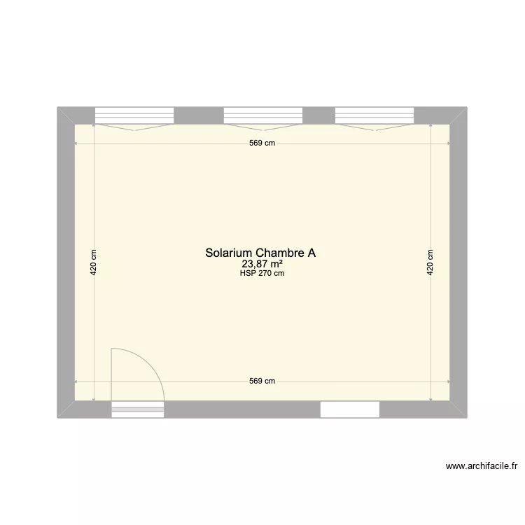 Maison Guy Lechien - Chambre A ( Solarium ) Etage 1. Plan de Maison Guy Lechien - Chambre A ( Solarium ) Etage 1. Plan de