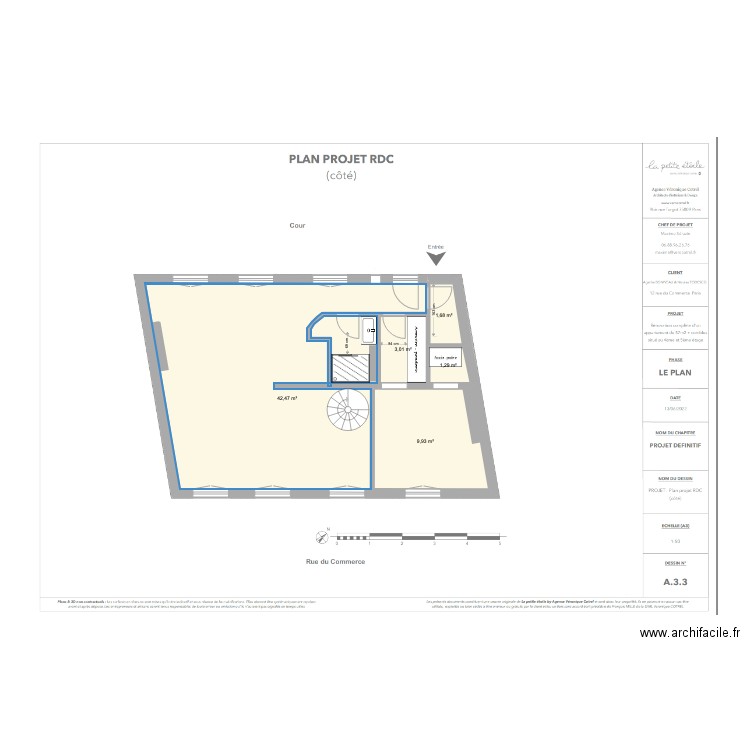 plan PETITE ETOILE. Plan de 5 pièces et 58 m2