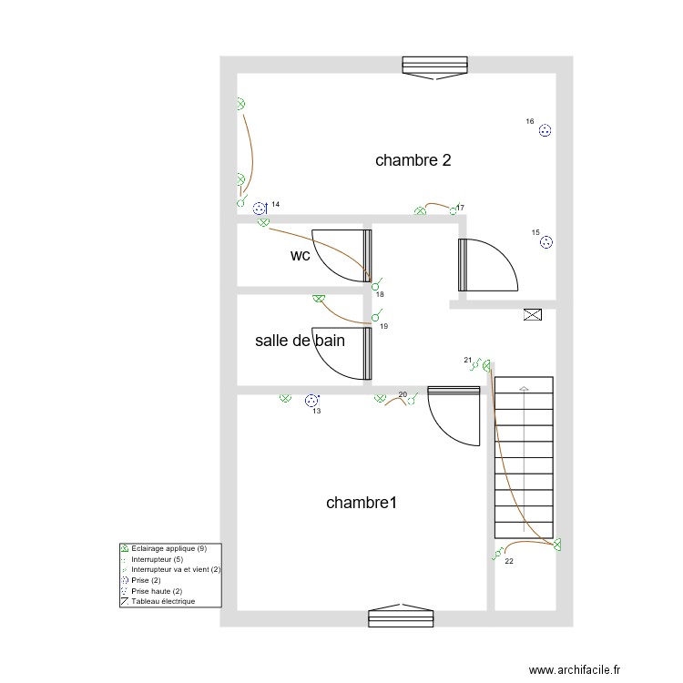 Gite 4 1 er Etage. Plan de 0 pièce et 0 m2