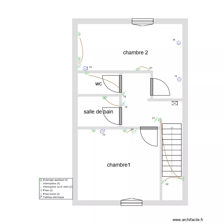 Gite 4 1 er Etage. Plan de 