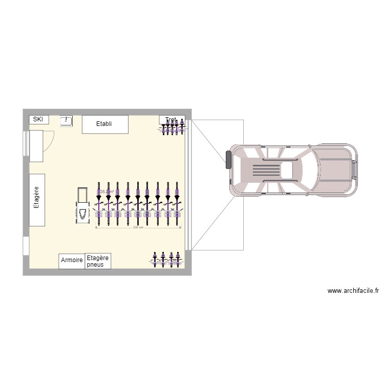 garage. Plan de 0 pièce et 0 m2