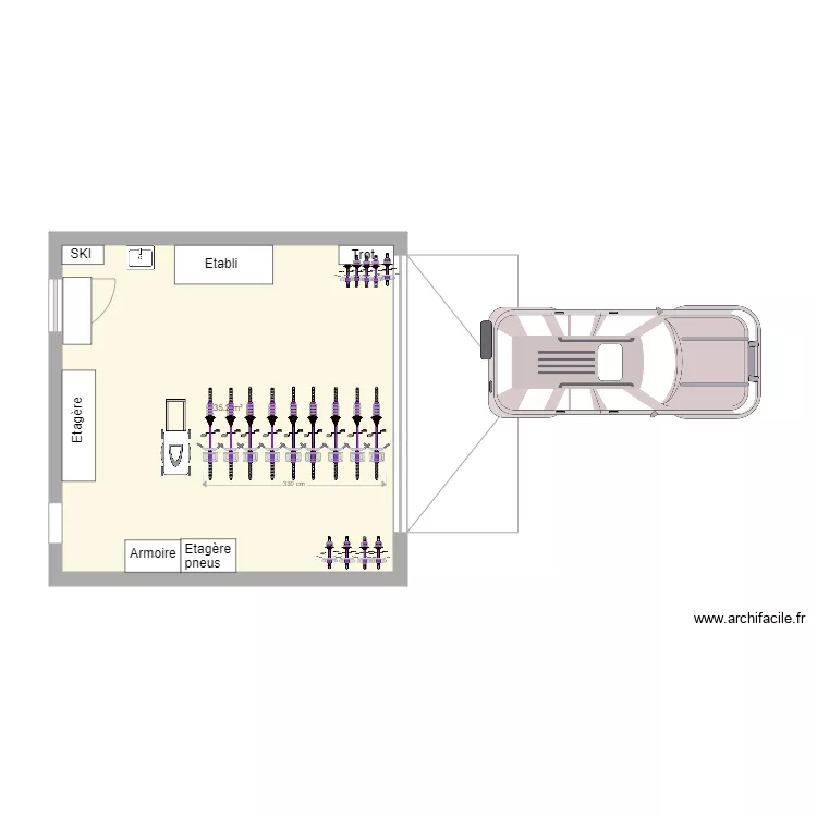 garage. Plan de 