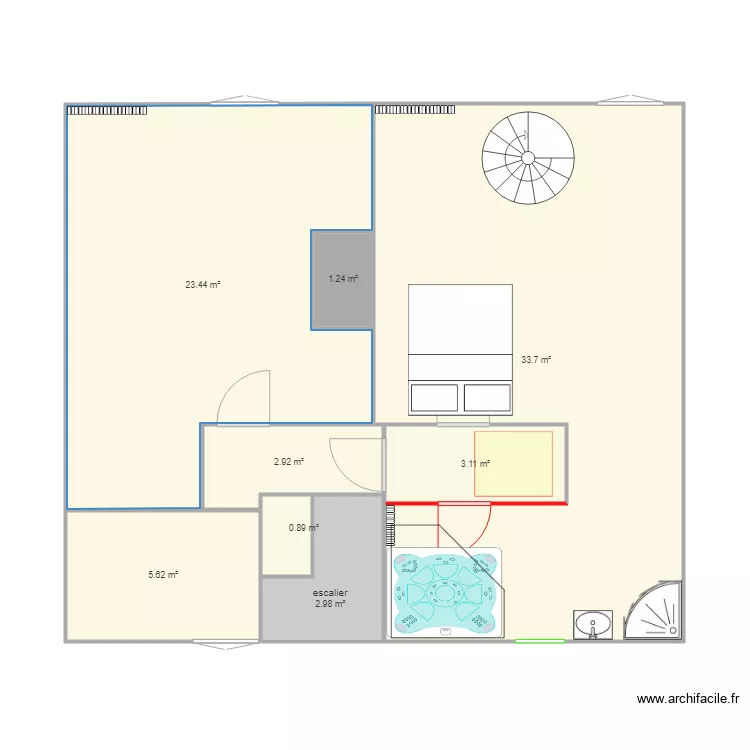  travaux etage grandchamp . Plan de 