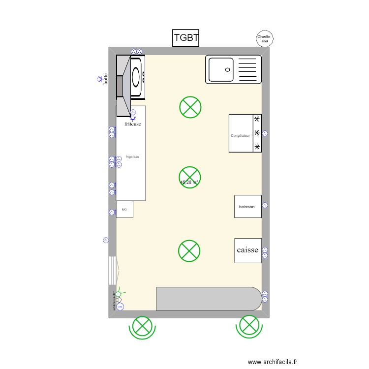 LOLO. Plan de 1 pièce et 45 m2