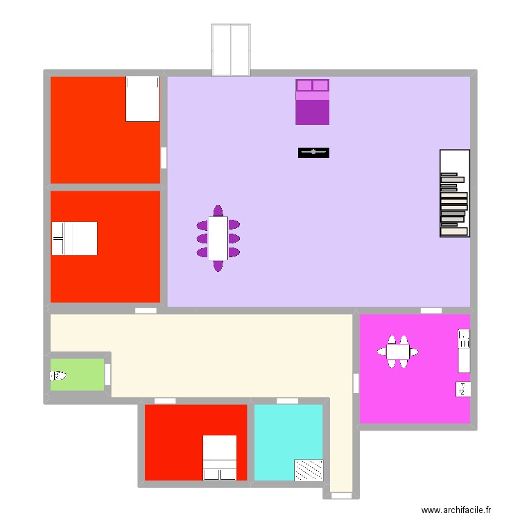 DWERFH. Plan de 8 pièces et 252 m2
