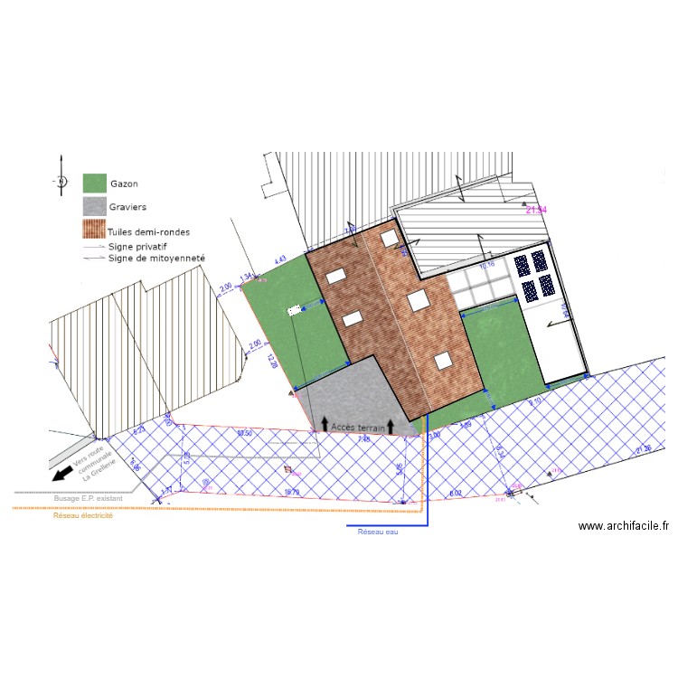 plan de masse. Plan de 0 pièce et 0 m2