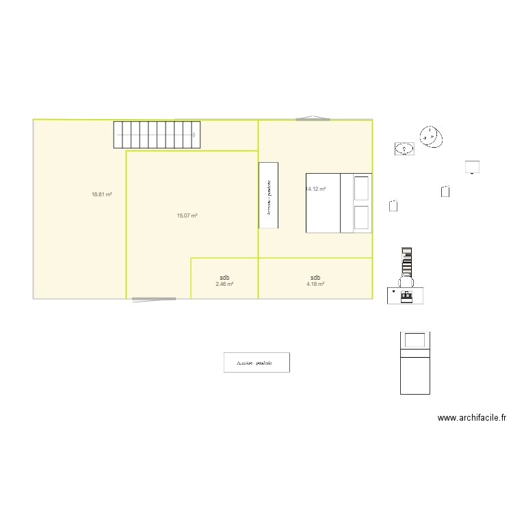 waterloo aménagement étage 1. Plan de 0 pièce et 0 m2