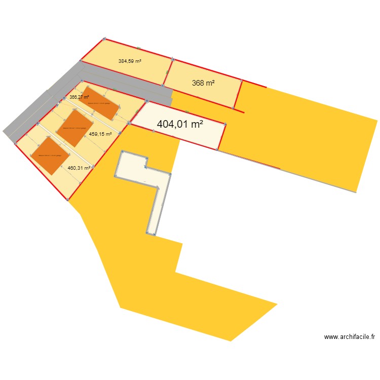 Plan Puy Lonchard terrain decoupe. Plan de 8 pièces et 2706 m2
