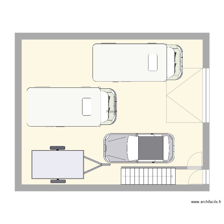 Garage. Plan de 0 pièce et 0 m2