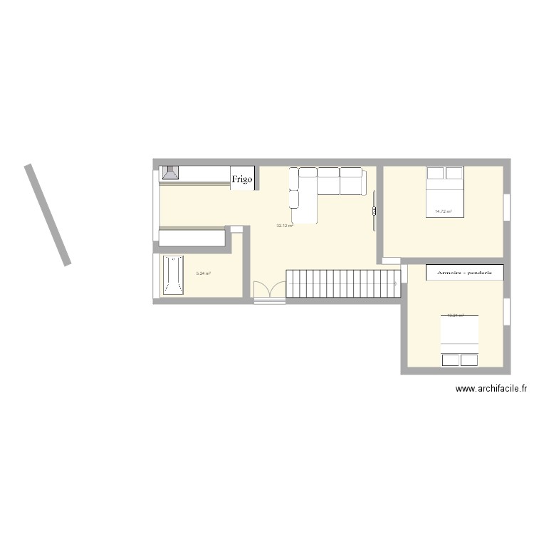 appart duplex  Plan  4 pi ces 65 m2  dessin  par rahzor