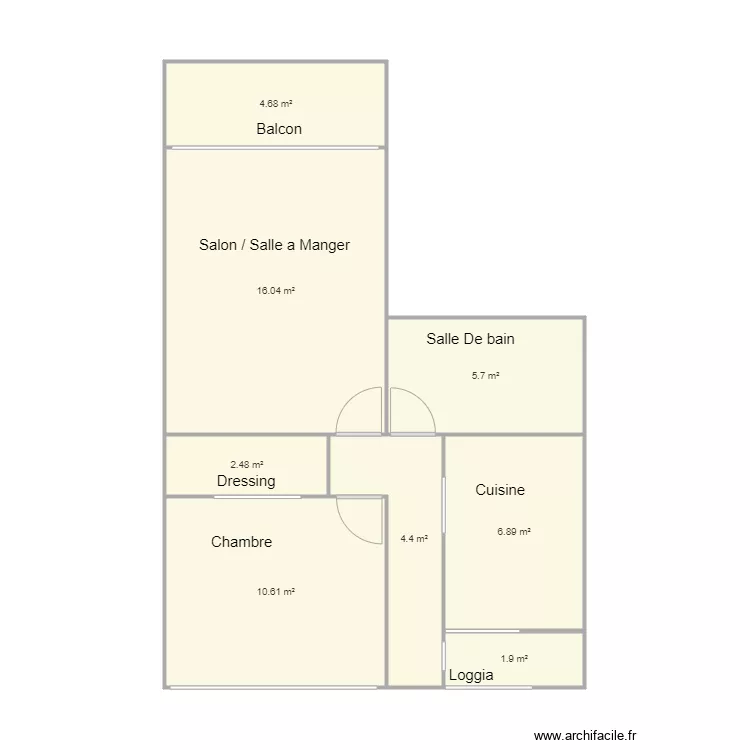 appartement Saint Jean. Plan de 