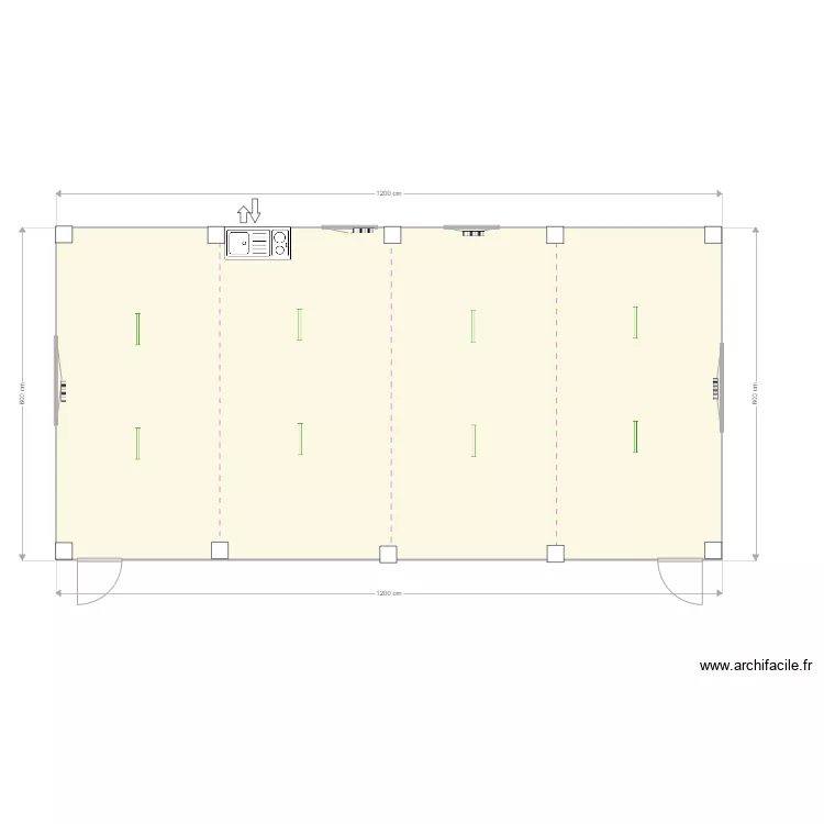 Thy Marcinelle 1200x600cm. Plan de 