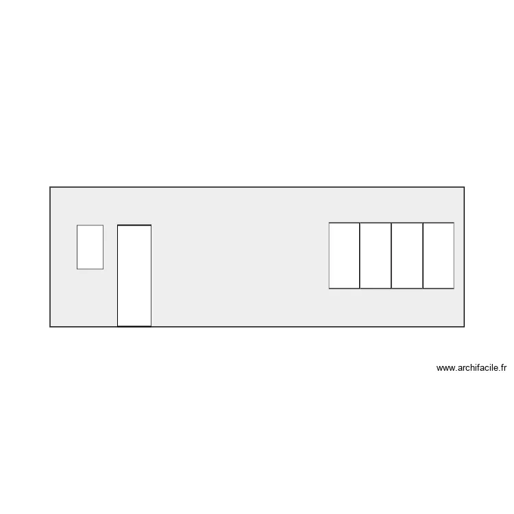 Fa&ccedil;ade nord projet. Plan de 
