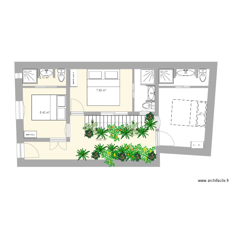 sidi mimoun 2 RDC. Plan de 0 pièce et 0 m2