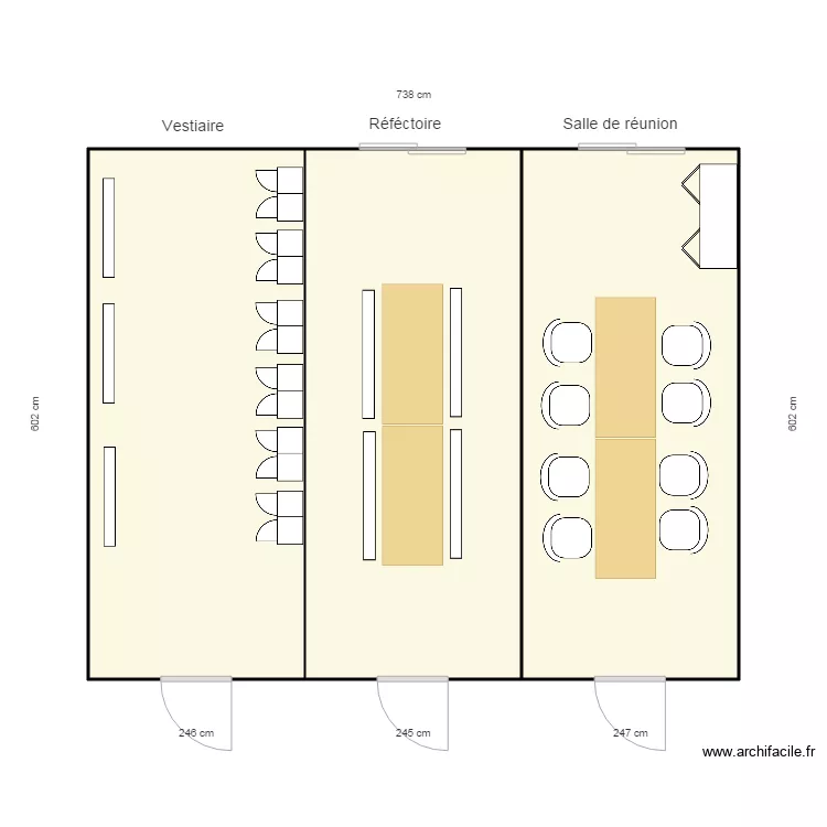 CHANTIER COMPAGNIE DE CONSTRUCTION. Plan de 