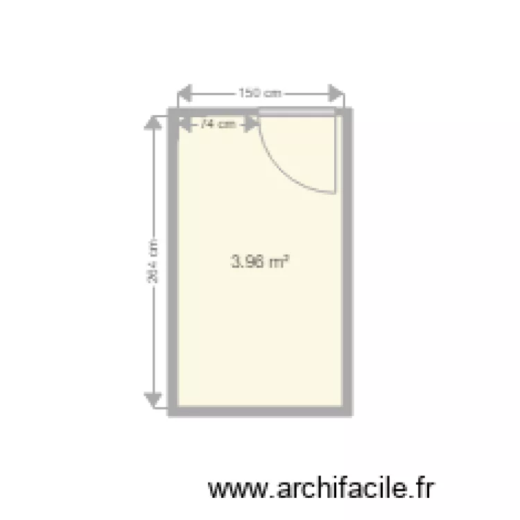 salle de bain vide. Plan de 