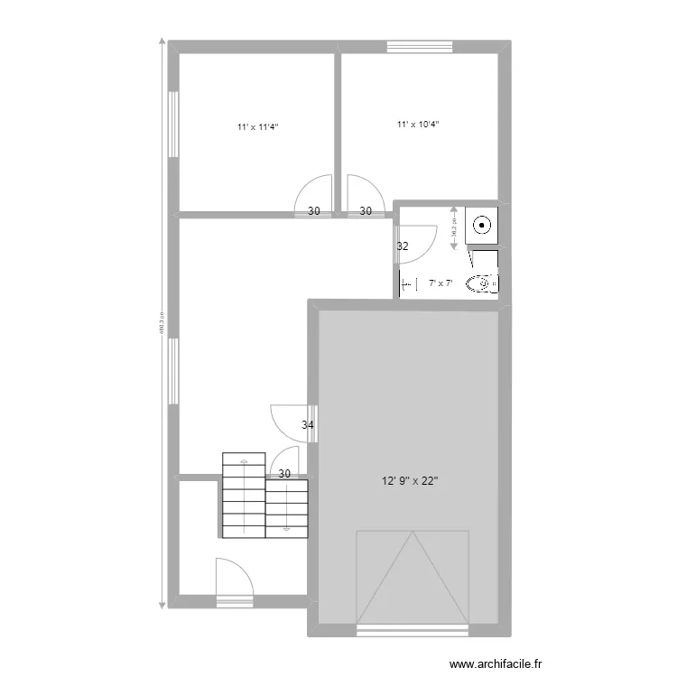 24x40 avec garage . Plan de 