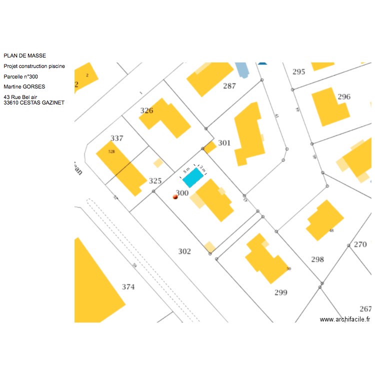 PLAN DE MASSE MARTINE. Plan de 0 pièce et 0 m2