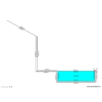 vue coupe piscine 5.5X5.5 m