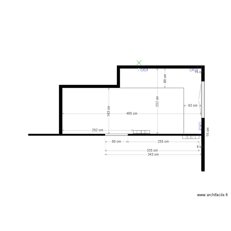 calepinage carrelage cuisine version 1. Plan de 0 pièce et 0 m2