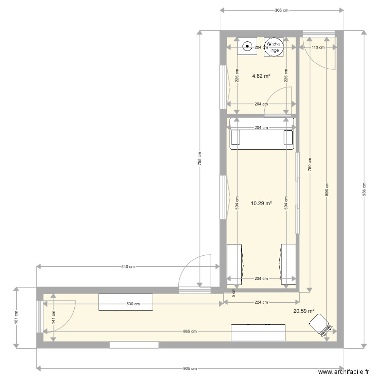 Projet BACQUET. Plan de 0 pièce et 0 m2