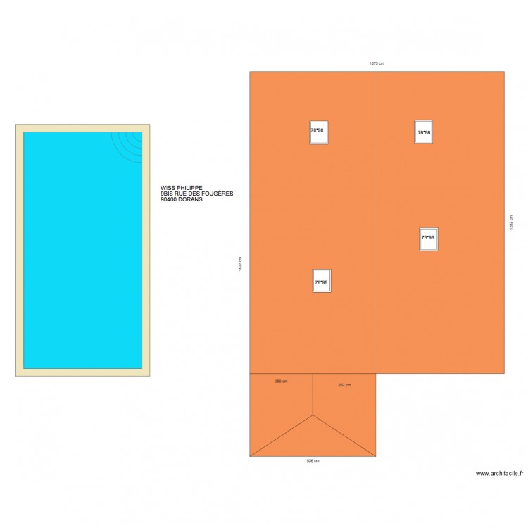 PLAN TOITURE APRÈS TRAVAUX. Plan de 0 pièce et 0 m2