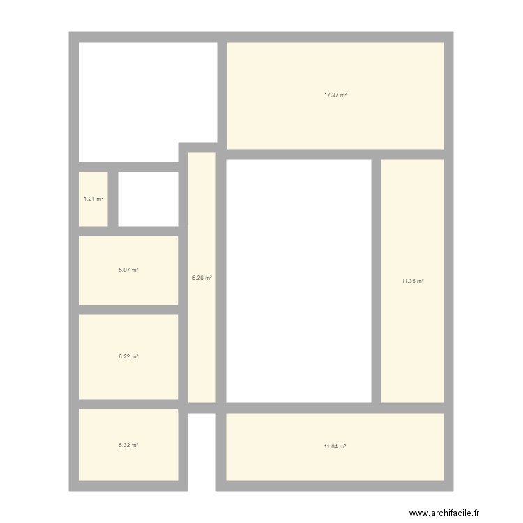 maison st francois. Plan de 8 pièces et 63 m2