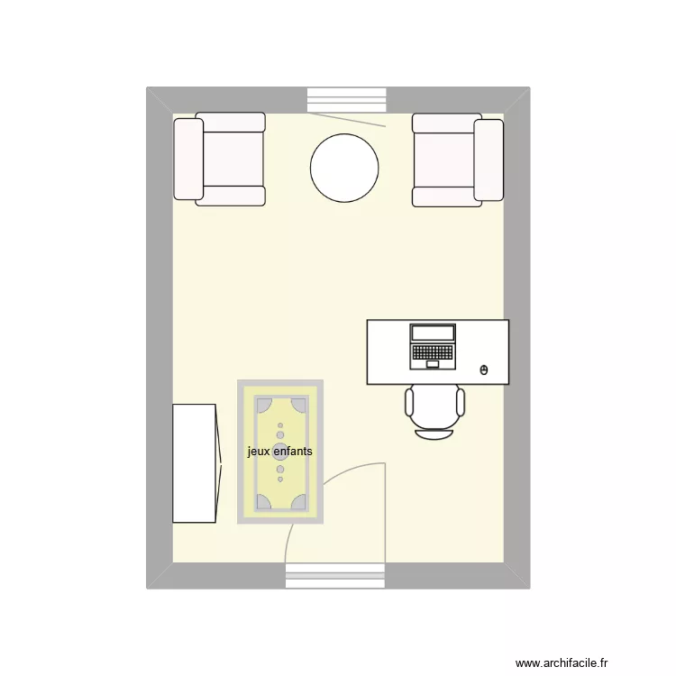 bureau agr&eacute;able 1. Plan de 1  et 15 m²