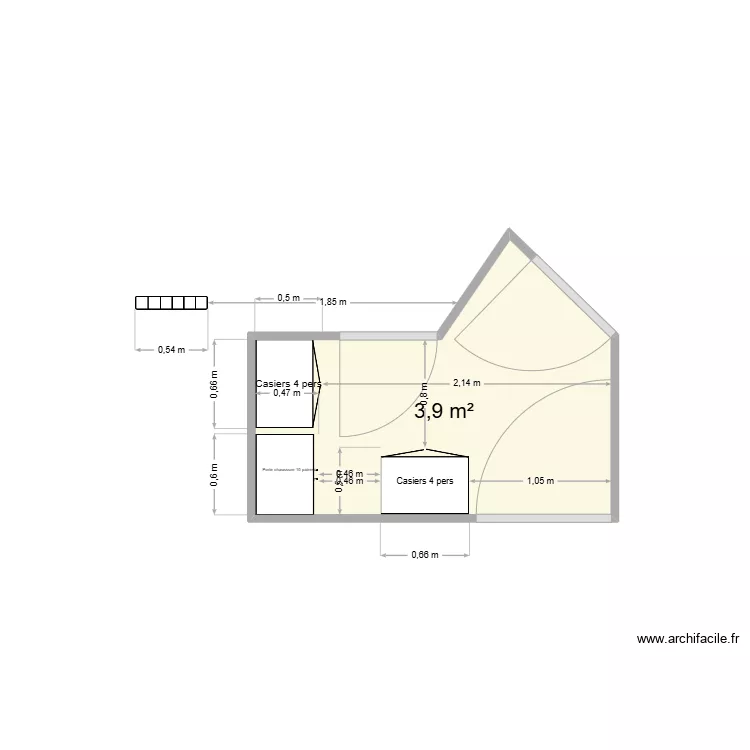 Vestiare Home devient vestiaire Femme. Plan de 