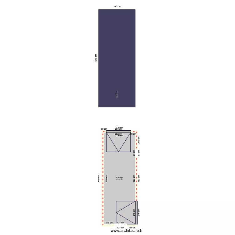 garage. Plan de garage. Plan de
