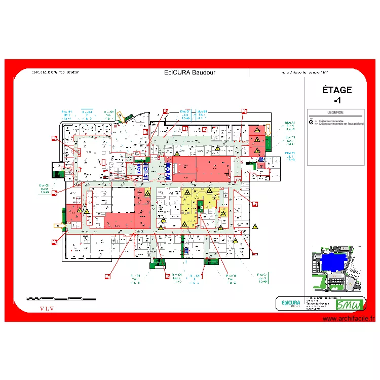 ETAGE -1 epicura baudour. Plan de 