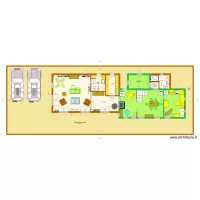 EXTENSION LONGERE  AVEC TOIT MONOPENTE SUR PARTTIE ET BAC ACIER ALLEE GRAVILLONS