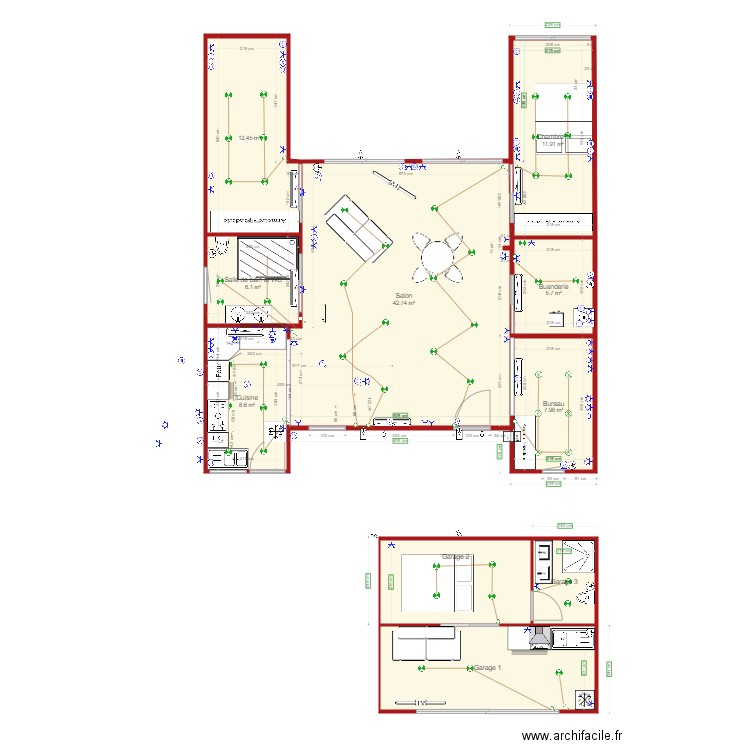 Maison Habitation ELECTRICITE 1. Plan de 0 pièce et 0 m2
