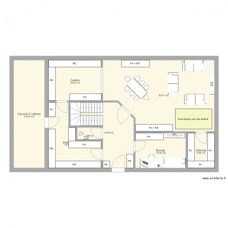 Maison RDC 15. Plan de 0 pièce et 0 m2