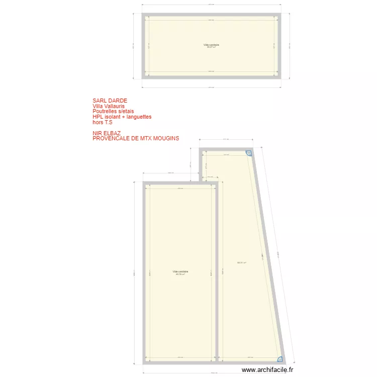 VILLA DARDE. Plan de 