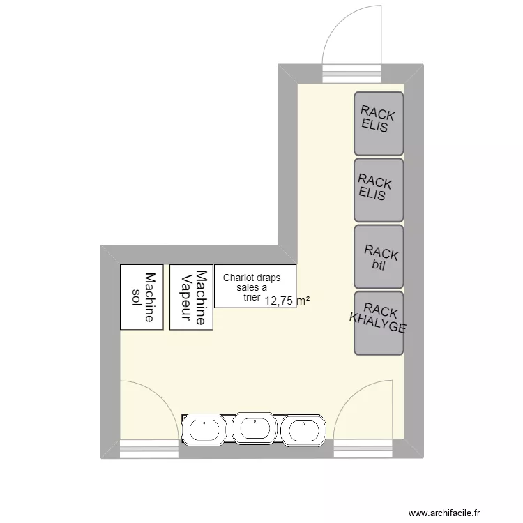 local linge taf. Plan de 