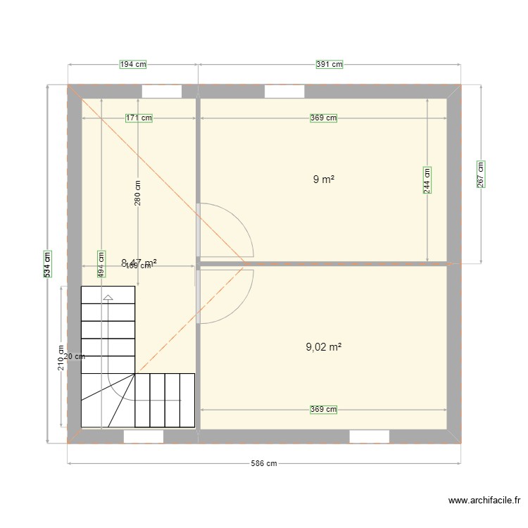 Combles 3. Plan de 0 pièce et 0 m2