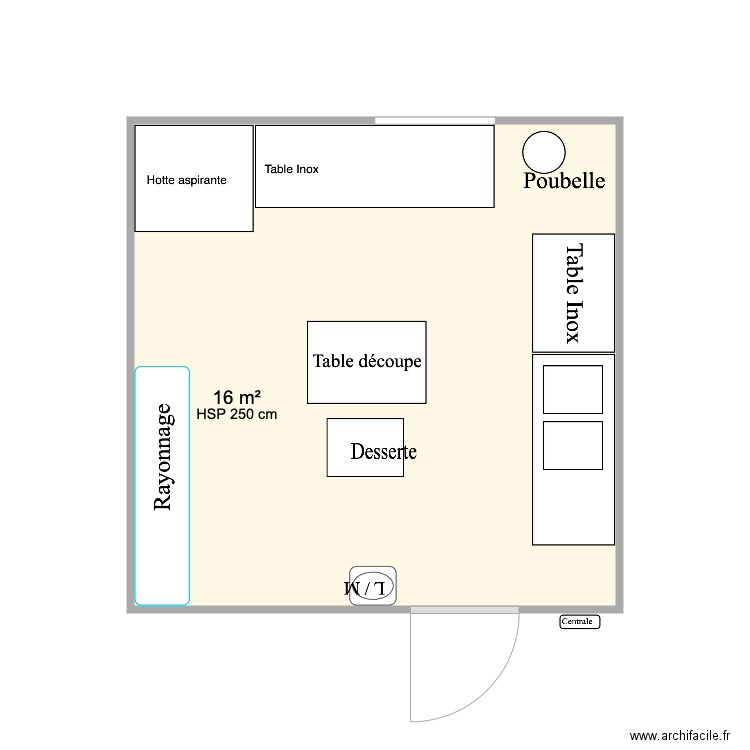 Gaec Au fil du Cernon V3. Plan de 1 pièce et 16 m2