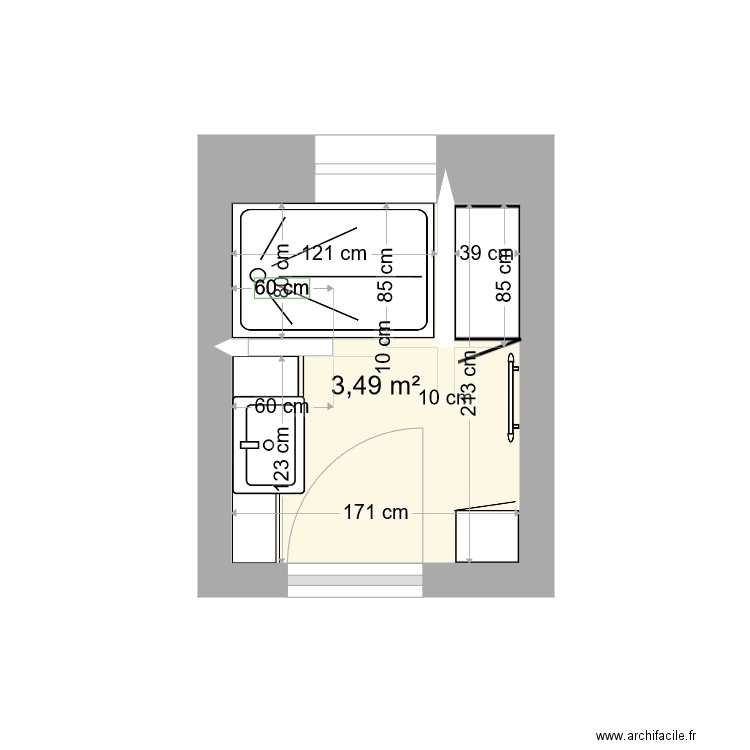 SDB rdc. Plan de 0 pièce et 0 m2