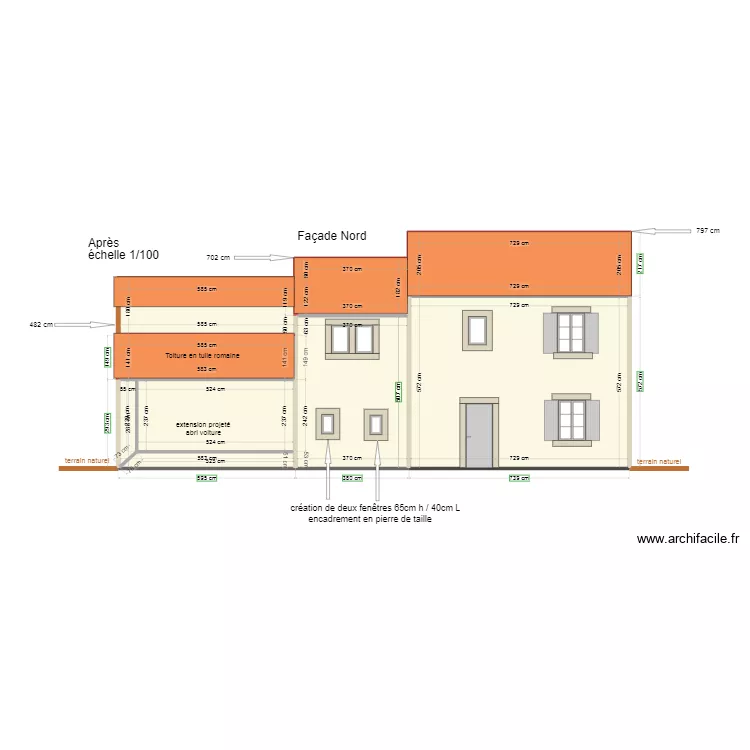 saint p&egrave;re fa&ccedil;ades. Plan de 