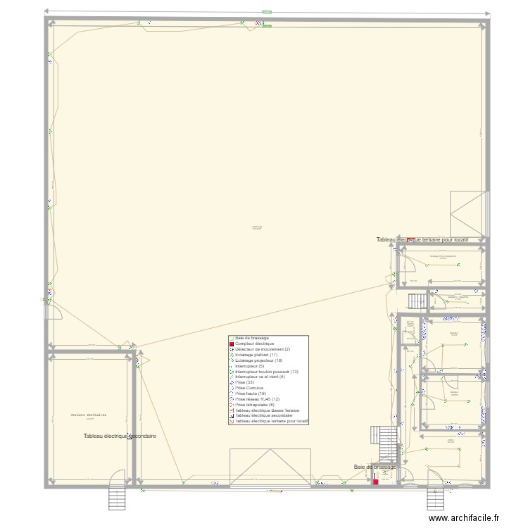 Local Givry Electricité batiment principal 230520 A3 100 eme. Plan de 0 pièce et 0 m2