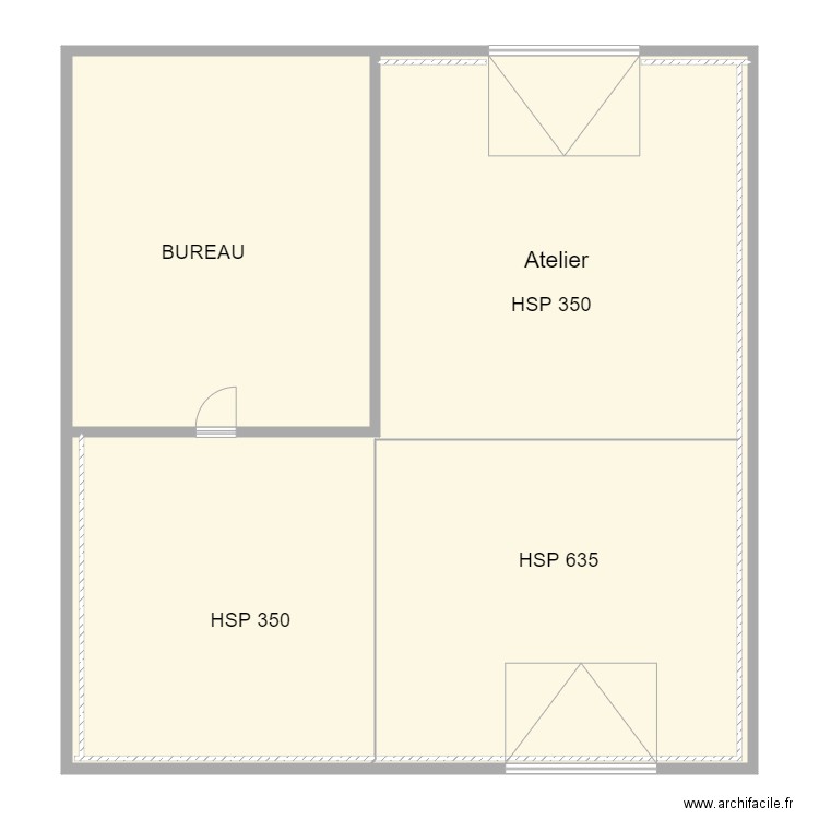 LUC BENELUZ. Plan de 5 pièces et 183 m2