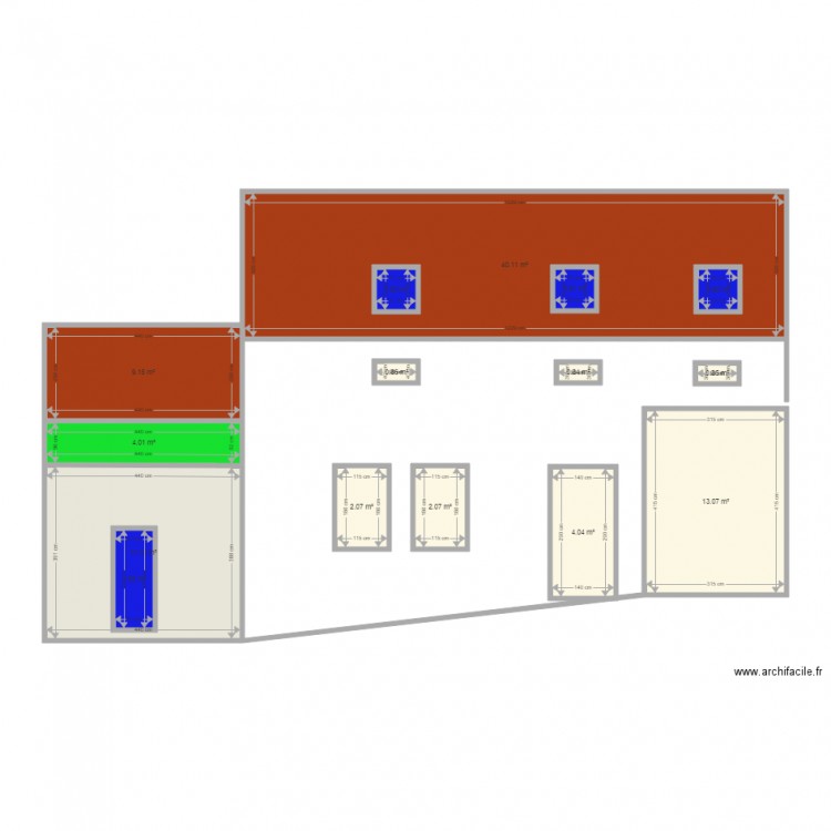 Benney facade Jardin. Plan de 0 pièce et 0 m2