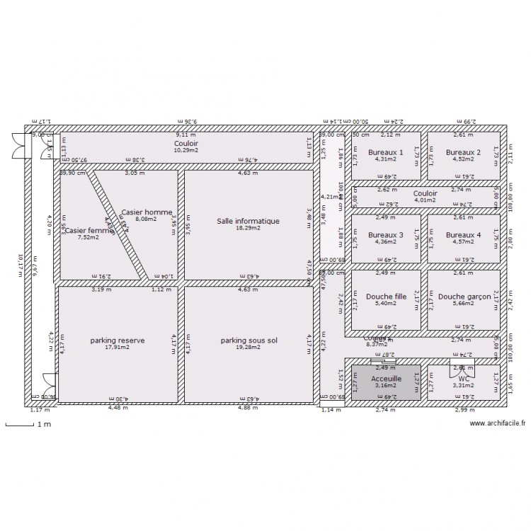 Comisaria de police. Plan de 0 pièce et 0 m2