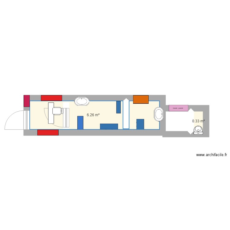 plan salon toilettege 1. Plan de 0 pièce et 0 m2