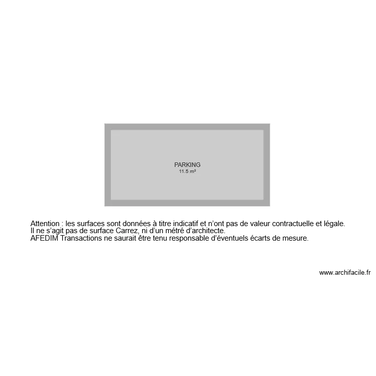 BI 6262 PARKING. Plan de 