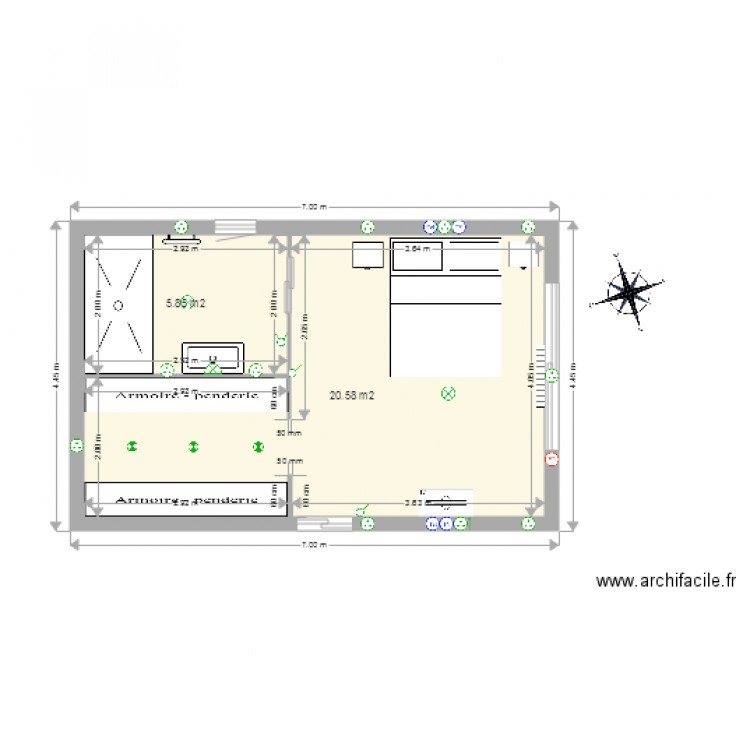 Chambre parentale 1. Plan de 0 pièce et 0 m2