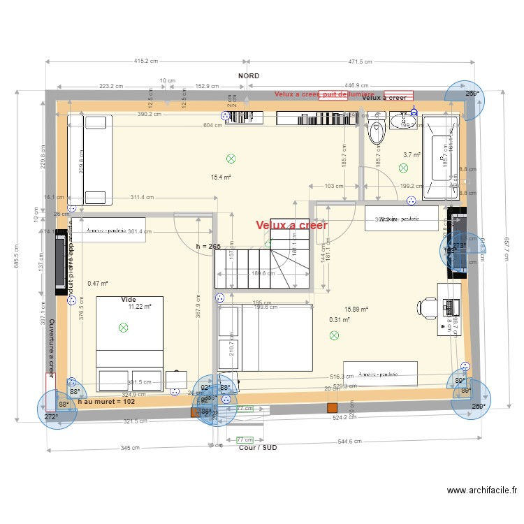 Etage Pinceloup 1 Option3. Plan de 0 pièce et 0 m2